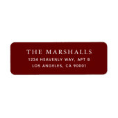 Benutzerdefinierte Rücksendeadressen-Aufkleber (Vorne)