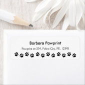 benutzerdefinierte Rücksendeadressen-Aufkleber Paw (Insitu)