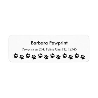 benutzerdefinierte Rücksendeadressen-Aufkleber Paw
