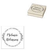 Benutzerdefinierte runde botanisch aus der Bibliot Gummistempel (Stempel)