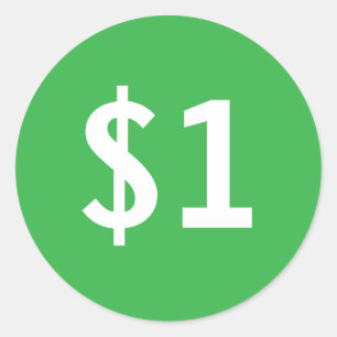 Benutzerdefinierte runde Dollar-Verkaufspreis-Etik Runder Aufkleber