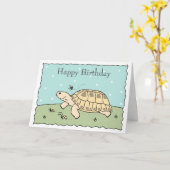 Benutzerdefinierte russische Tortoise Card Karte (Gelbe Blume)