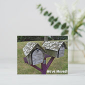 Benutzerdefinierte rustikale Änderung der Adresse  Postkarte (Stehend Vorderseite)