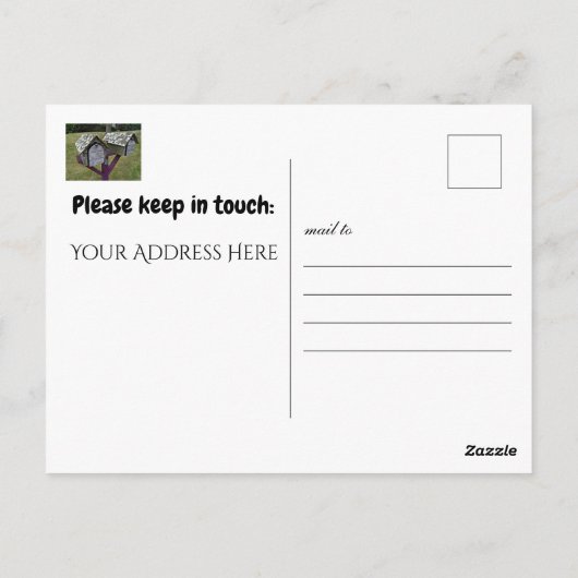 Benutzerdefinierte rustikale Änderung der Adresse  Postkarte (Rückseite)