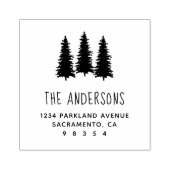 Benutzerdefinierte rustikale Bäume Familienname Rü Gummistempel (Prägung)