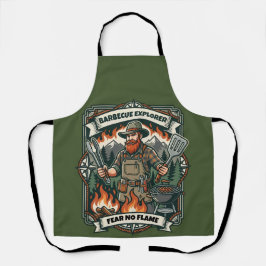 Benutzerdefinierte Rustikale BBQ Explorer Campfire Schürze