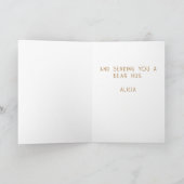 Benutzerdefinierte rustikale Gedanken an Dich Karte (Innenseite)