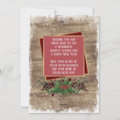 Benutzerdefinierte rustikale Grußkarte Feiertagskarte (Rückseite)