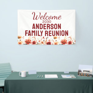 Benutzerdefinierte Rustikale Herbst-Blumen-Familie Banner