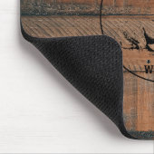 Benutzerdefinierte rustikale Holzstruktur & Hirsch Mousepad (Ecke)