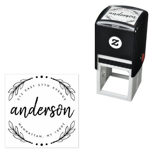 Benutzerdefinierte rustikale Rücksendeadresse für  Permastempel (Beispiel)