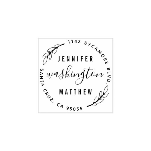 Benutzerdefinierte rustikale Rücksendeadresse, neu Gummistempel (Prägung)