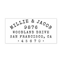 Benutzerdefinierte rustikale Typografie-Namen Rück Gummistempel