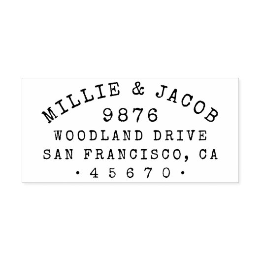 Benutzerdefinierte rustikale Typografie-Namen Rück Gummistempel (Prägung)