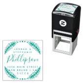 Benutzerdefinierte Rustikalskript Neu-Wed-Rücksend Permastempel (Beispiel)