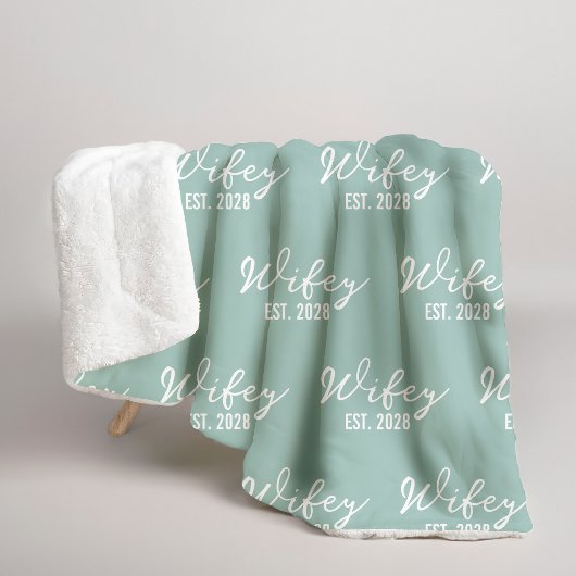 Benutzerdefinierte Sage Sherpa-Decke als Geschenk  Sherpadecke