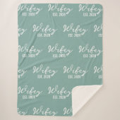 Benutzerdefinierte Sage Sherpa-Decke als Geschenk  Sherpadecke (Vorderseite)