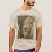 Benutzerdefinierte Sand-Farbe Lion Elegantes moder T-Shirt (Vorderseite)