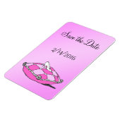 Benutzerdefinierte Save the Date Cinderella Schuh Magnet (Linke Seite)