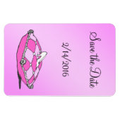 Benutzerdefinierte Save the Date Cinderella Schuh Magnet (Horizontal)