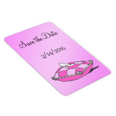 Benutzerdefinierte Save the Date Cinderella Schuh Magnet (Rechte Seite)