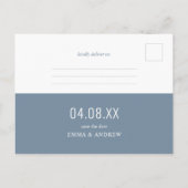 Benutzerdefinierte Save the Date-Einladungsvorlage Einladungspostkarte (Rückseite)