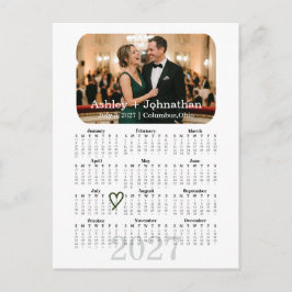 Benutzerdefinierte Save the Date Foto 2027 Kalende Postkarte