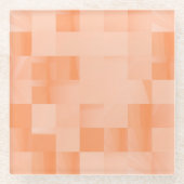 Benutzerdefinierte Schatten der Peach Fuzz Quadrat Glasuntersetzer (Vorderseite)