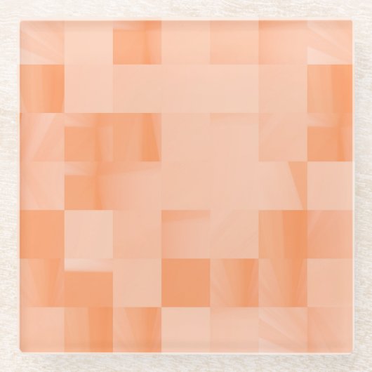 Benutzerdefinierte Schatten der Peach Fuzz Quadrat Glasuntersetzer (Vorderseite)