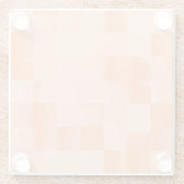 Benutzerdefinierte Schatten der Peach Fuzz Quadrat Glasuntersetzer (Rückseite)