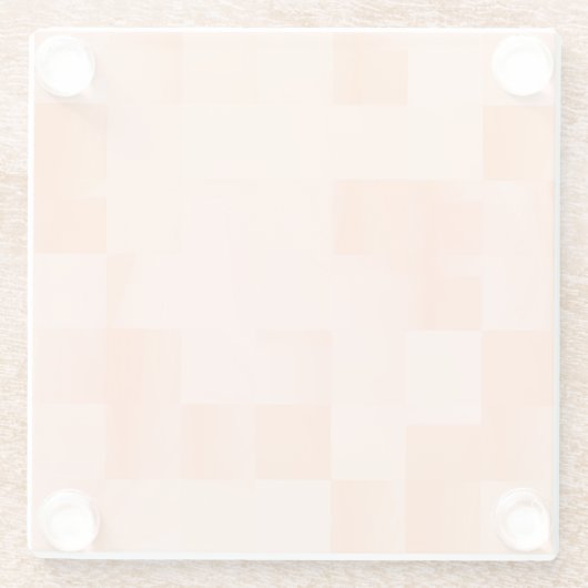 Benutzerdefinierte Schatten der Peach Fuzz Quadrat Glasuntersetzer (Rückseite)