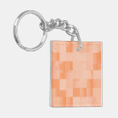 Benutzerdefinierte Schatten der Peach Fuzz Quadrat Schlüsselanhänger (Vorderseite links)