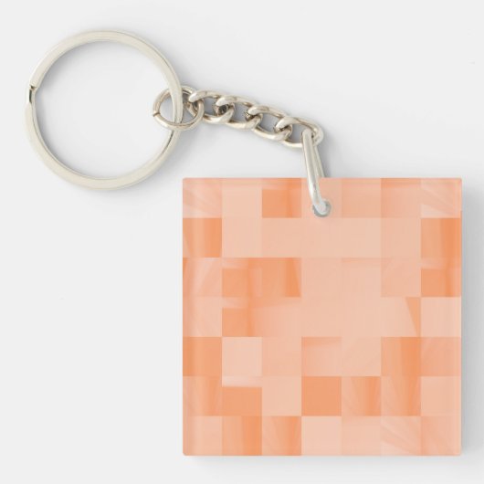 Benutzerdefinierte Schatten der Peach Fuzz Quadrat Schlüsselanhänger (Vorderseite)