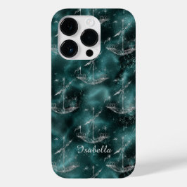 Benutzerdefinierte Schiffe auf Ozean Sparkle Blue  Case-Mate iPhone 14 Pro Hülle