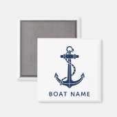 benutzerdefinierte Schiffsname Anchor-Kreuzfahrt Magnet (Vorderseite/Rückseite)