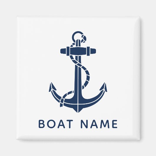 benutzerdefinierte Schiffsname Anchor-Kreuzfahrt Magnet (Vorne)