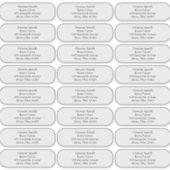 Benutzerdefinierte Schlichte abgerundete Ecken-Adr Aufkleber (Vorderseite)