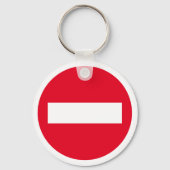 Benutzerdefinierte Schlüsselkette mit rotem STOPP- Schlüsselanhänger (Vorderseite)