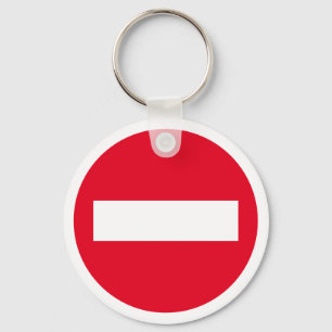 Benutzerdefinierte Schlüsselkette mit rotem STOPP- Schlüsselanhänger