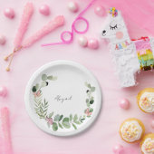 Benutzerdefinierte Schmetterlings-Baby-Party Pappteller (Party)