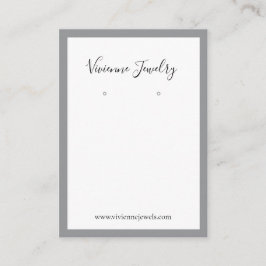 Benutzerdefinierte Schmuck-Ohrringe Aschgraue Anze Visitenkarte