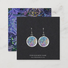 Benutzerdefinierte Schmuckkarton-Ohrring-Display-K Quadratische Visitenkarte