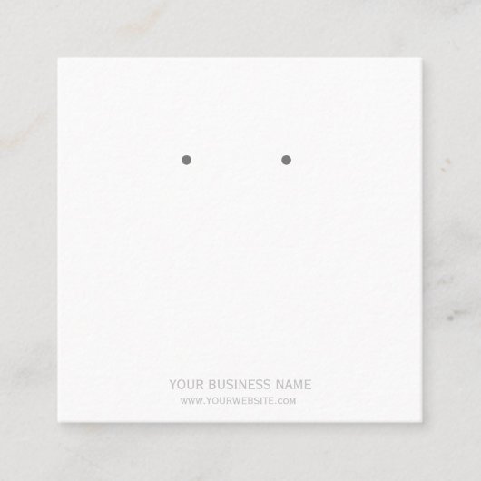 Benutzerdefinierte Schmuckkarton-Ohrring-Display-K Quadratische Visitenkarte (Vorderseite)