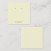 Benutzerdefinierte Schmuckkarton-Ohrring-Display-K Quadratische Visitenkarte (Vorne/Hinten)