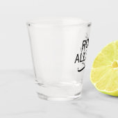 Benutzerdefinierte Schnapsgläser mit lustigem Rosé Schnapsglas (Links)