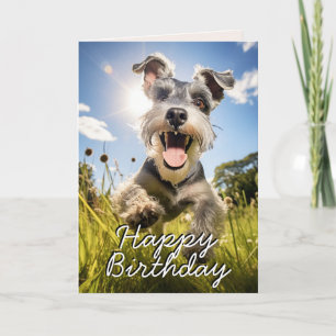 Benutzerdefinierte Schnauzer-Happy-Birthday-Karte Dankeskarte