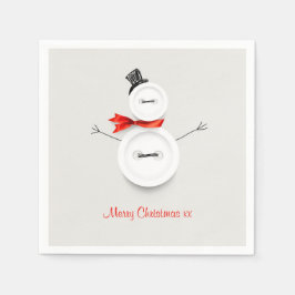 Benutzerdefinierte Schneemann Frohe Weihnachten Pa Serviette