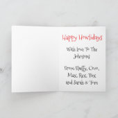 Benutzerdefinierte Schokoladen-Labrador-Weihnachts Feiertagskarte (Innenseite)