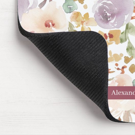 Benutzerdefinierte schöne Blume Farbmuster rosa Mousepad (Ecke)