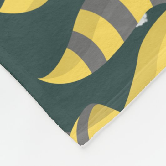 Benutzerdefinierte schöne Raccoons Skript Safari b Fleecedecke (Ecke)